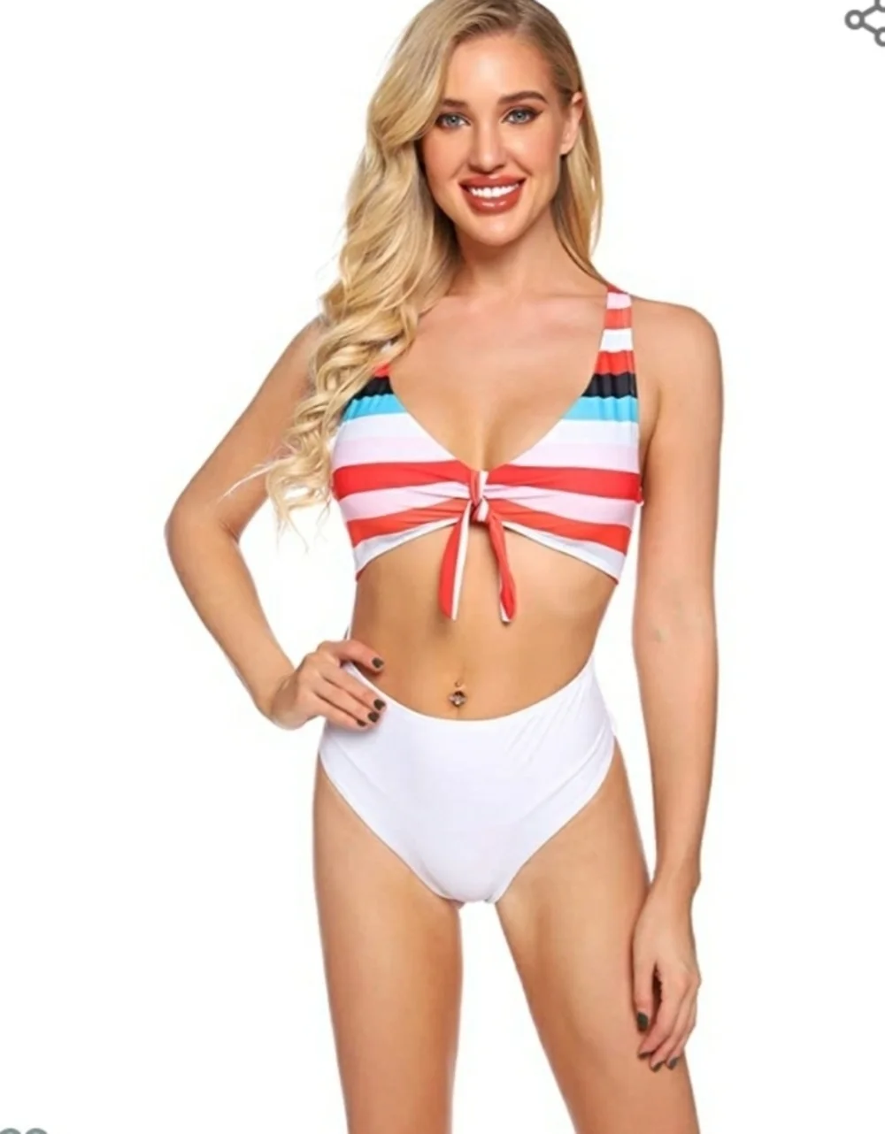 👙Skyshare One Piece Swimsuits V-Neck Plunge Halter. Size XL